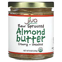 Миндальное масло Jiva Organics, Raw Sprouted Almond Butter, Creamy - Unsalted, 8 oz (228 g) Доставка від 14