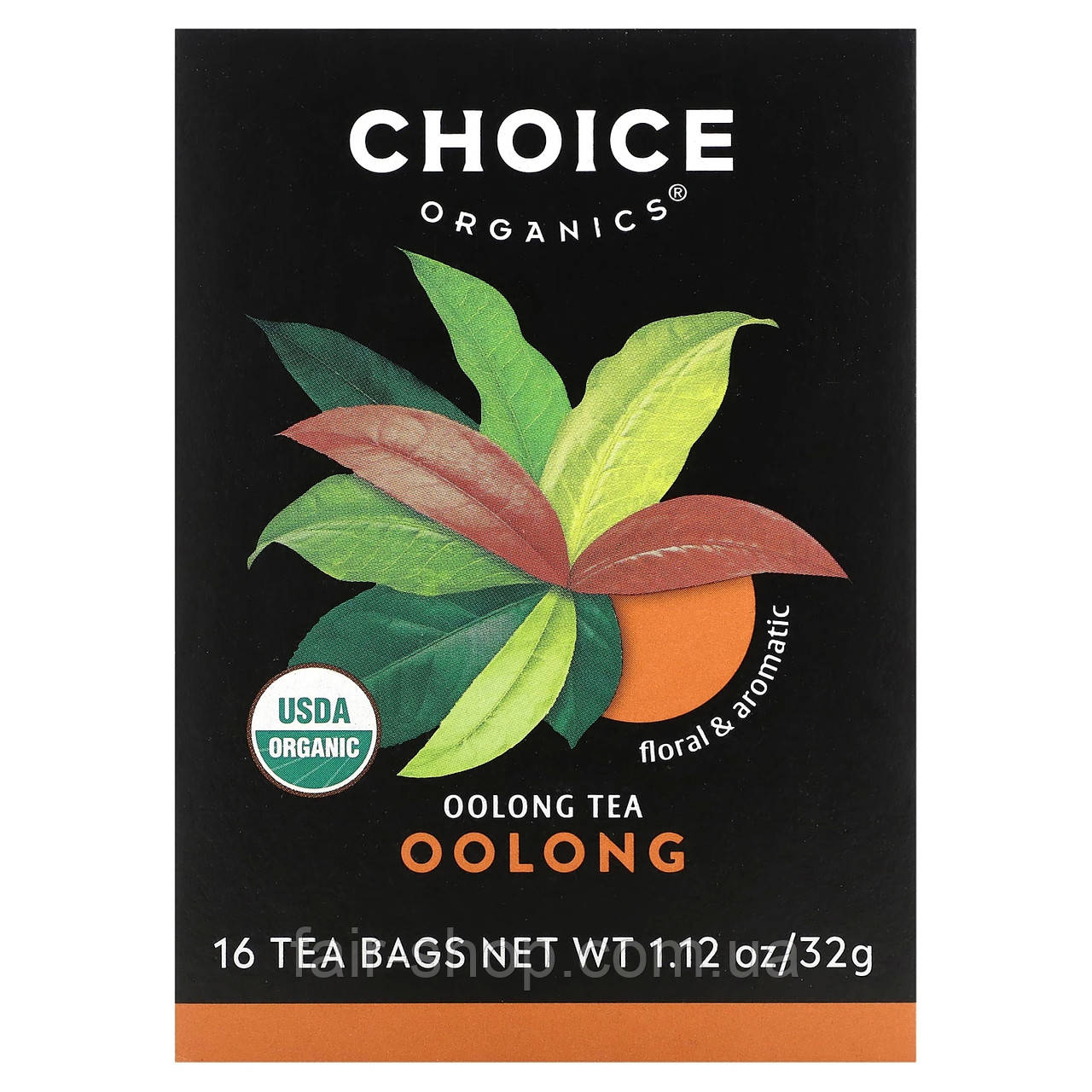 Чай Ерл Грей Choice Organic Teas, Oolong Tea, Oolong, 16 Tea Bags, 1.12 oz (32 g), оригінал. Доставка з США/ЄС протягом 14 днів, фото 1