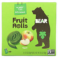 Медведь, фруктовые булочки, яблоко, 5 упаковок по 0,7 унции (20 г) каждая Доставка від 14 днів - Оригинал