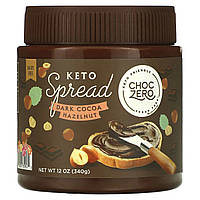 Спред с фундуком ChocZero, Keto Spread, Dark Cocoa Hazelnut, 12 oz (340 g) Доставка від 14 днів - Оригинал