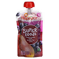 Детское пюре Happy Family Organics, Happytot, Superfoods, 2+Years, Organic Pears, Beets & Blueberries & Chia,