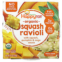 Детское пюре Happy Family Organics, Happy Tot, Organic Squash Ravioli, 12+ Months, 4.5 oz (128 g) Доставка від