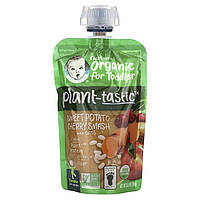 Детское пюре Gerber, Organic For Toddler, Plant-tastic, 12+ Months, Sweet Potato Cherry Smash With Oats, 3.5