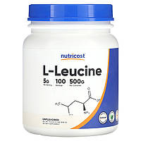 L-лейцин Nutricost, L-Leucine, Unflavored, 17.6 oz (500 g) Доставка від 14 днів - Оригинал