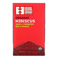 Травяной чай Равный обмен, органический травяной чай гибискуса, без кофеина, 20 чайных графиков, 141 унции (40
