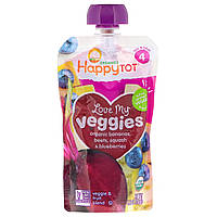 Детское пюре Happy Family Organics, Organics Happy Tot, Love My Veggies, Organic Bananas, Beets, Squash &