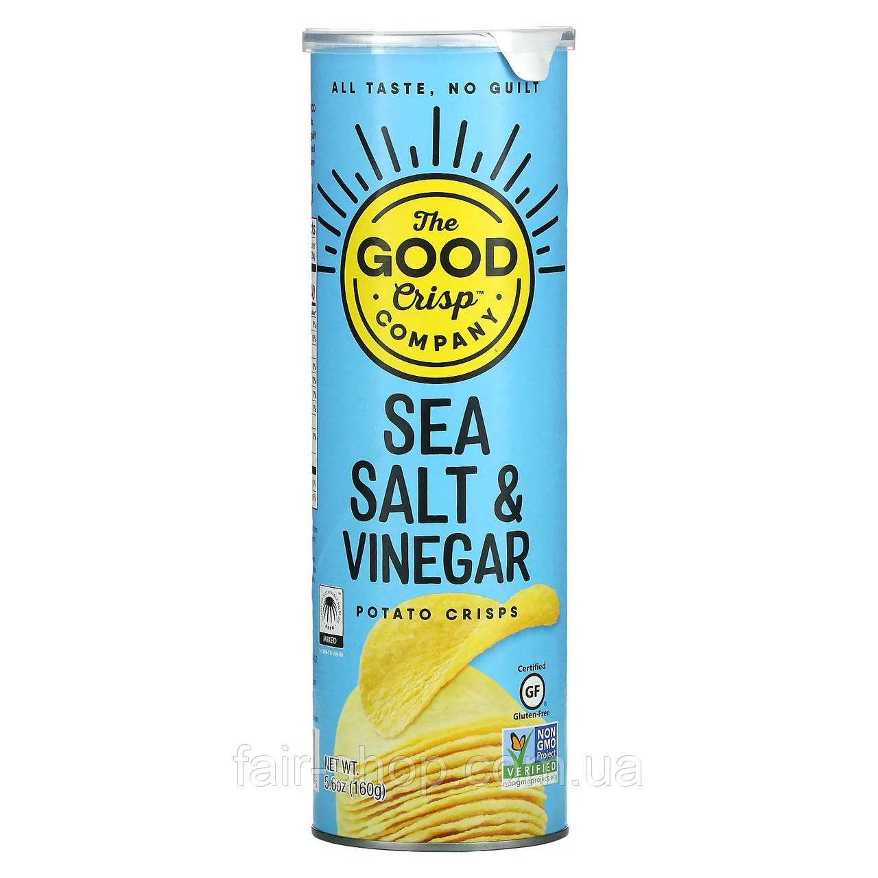 Чіпси The Good Crisp Company, Potato Crisps, Sea Salt & Vinegar, 5.6 oz (160 g), оригінал. Доставка з США/ЄС протягом 14 днів, фото 1