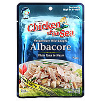 Тунец Chicken of the Sea, Wild-Caught Albacore, White Tuna in Water, 2.5 oz (70 g) Доставка від 14 днів -