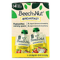 Детское пюре Beech-Nut, завтрак, вариант сорта, этап 4, 9 пакетов, 3,5 унции (99 г) каждый Доставка від 14