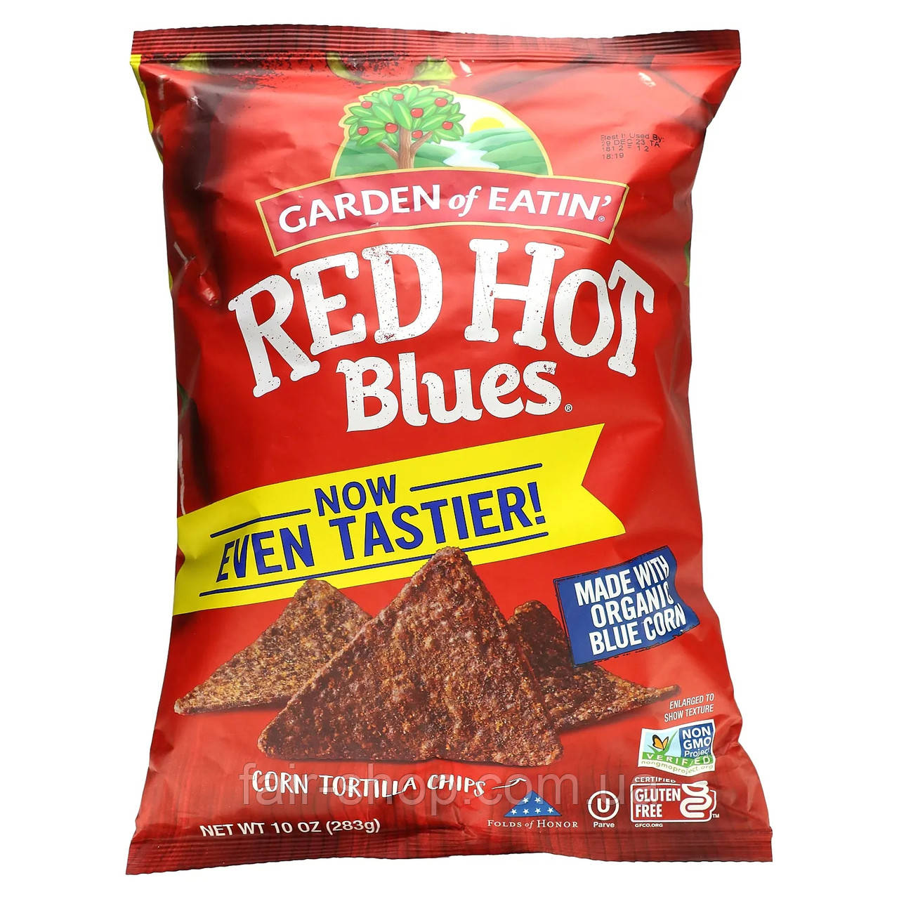 Чіпси Garden of Eatin', Corn Tortilla Chips, Red Hot Blues , 10 oz (283 g), оригінал. Доставка з США/ЄС протягом 14 днів, фото 1
