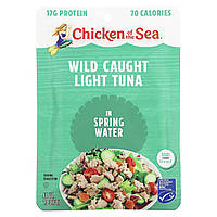 Тунец Chicken of the Sea, Wild Caught Light Tuna in Spring Water, 2.5 oz (70 g) Доставка від 14 днів -