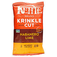 Чипсы Kettle Foods, Krinkle Cut Potato Chips, Habanero Lime, 5 oz (141 g) Доставка від 14 днів - Оригинал