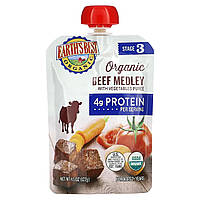 Детское пюре Earth's Best, Organic Beef Medley with Vegetables Puree, 2+ Years, 4.5 oz (127 g) Доставка від 14