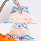 Вакуумні пакети (8 штук) з клапаном для пилососа The Chestnut,  прозорі багаторазові пакети для зберігання одягу та текстилю, фото 3