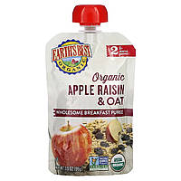 Детское пюре Earth's Best, Organic Wholesome Breakfast Puree, 6+ Months, Apple Raisin & Oat, 3.5 oz (99 g)