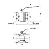 Кран кульовий SD Plus 4" ВР для води (важіль) SD600W100, фото 2