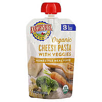 Детское пюре Earth's Best, Organic Homestyle Meal Puree, 9+ Months, Cheesy Pasta with Veggies, 3.5 oz (99 g)