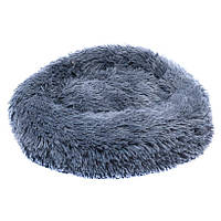 Плюшевый коврик - пуф для домашних животных 45 см CC-04 Круглый коврик-гнездо для собак и котов