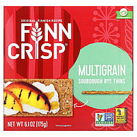 Крекеры Finn Crisp, Multigrain Sourdough Rye Thins, 6.2 oz (175 g) Доставка від 14 днів - Оригинал
