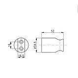 Тримач для ручного душу Qtap Spojecti округлий QT829910842854OB Black Matt, фото 2