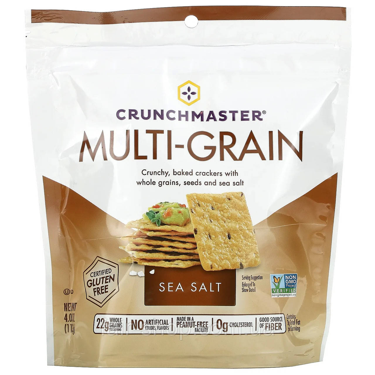 Крекери Crunchmaster, Multi-Grain Crackers, Sea Salt, 4 oz (113 g), оригінал. Доставка з США/ЄС протягом 14 днів, фото 1