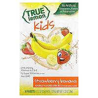 Детский напиток True Citrus, True Lemon, Kids Drink Mix, Strawberry Banana, 10 Packets, 0.12 oz (3.5 g) Each