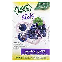 Детский напиток True Citrus, True Lemon, Kids Drink Mix, Groovy Grape, 10 Packets, 0.12 oz (3.5 g) Each