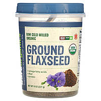 Льняное семя BareOrganics, Raw Cold Milled Organic Ground Flaxseed, 8 oz (227 g) Доставка від 14 днів -