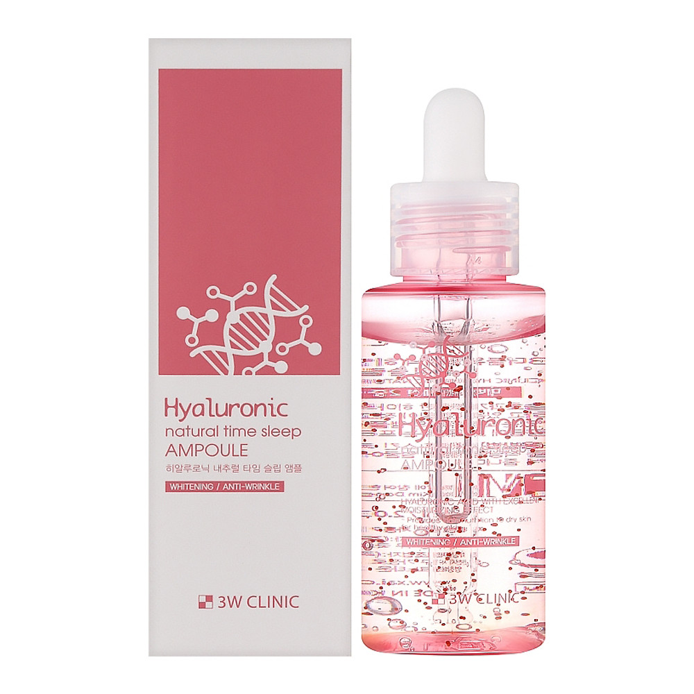 Нічна зволожуюча ампульна сироватка 3W Clinic Hyaluroniс Natural Time Sleep Ampoule 60 мл