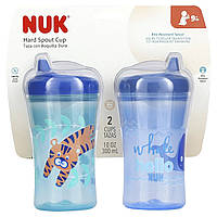 Nuk, первые предметы первой необходимости, чашка с твердым носом, 9+ месяцев, 2 чашки, 10 унций (300 мл)
