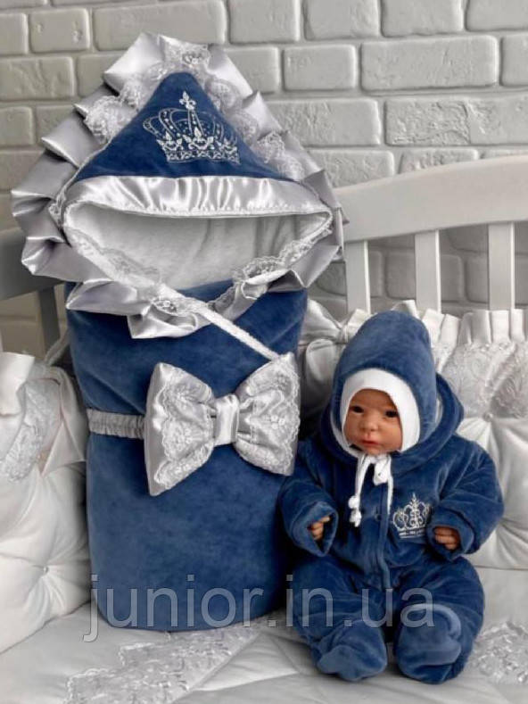 Зимовий комплект на виписку для новонародженого 3 предмети "Чарівний", фото 1