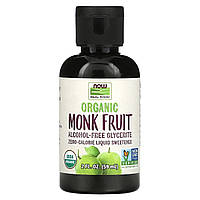 Архат NOW Foods, Organic Monk Fruit, Liquid Sweetener, 2 fl oz (59 ml) Доставка від 14 днів - Оригинал