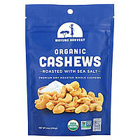 Кешью Mavuno Harvest, Organic Cashews, Roasted with Sea Salt, 4 oz (112 g) Доставка від 14 днів - Оригинал