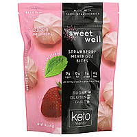 Печенье Sweetwell, Keto Bites, Strawberry Meringue, 1.4 oz (40 g) Доставка від 14 днів - Оригинал