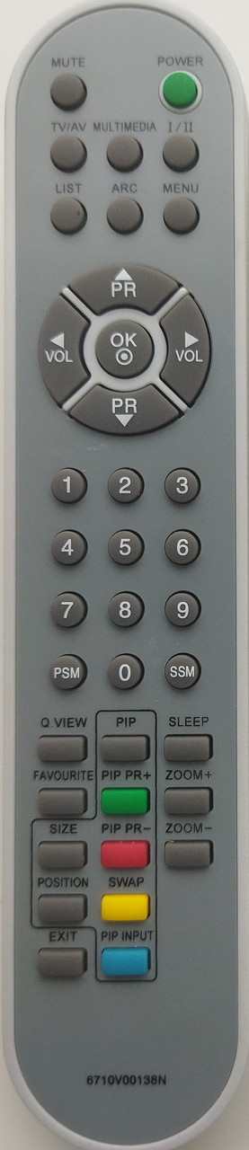 Пульт телевізора LG. Модель LG 6710V00138N