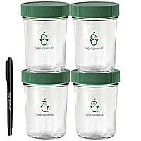 Sage Spoonfuls, Glass Baby Food Jars, 4 Pack, 8 oz Each Доставка від 14 днів - Оригинал