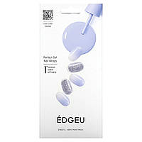 Корейская декоративная косметика Edgeu, Perfect Gel Nail Wraps, ENA315, Very Peri Trick, 16 Piece Strips Set