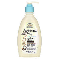 Шампунь Aveeno, Baby, ежедневный увлажняющий гель для мытья и шампуня, с масло ши, кокосовым, 354 мл (12