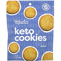 Печиво Kiss My Keto, Keto Cookies, Butter, 2.25 oz (64 g) (Discontinued Item), оригінал. Доставка від 14 днів