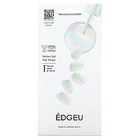 Корейская декоративная косметика Edgeu, Perfect Gel Nail Wraps, ENA816 Mirror White, 16 Piece Strips Set