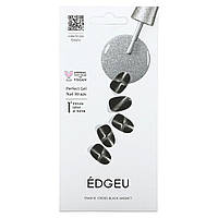 Корейская декоративная косметика Edgeu, Perfect Gel Nail Wraps, ENA916, Cross Black Magnet, 16 Piece Strips
