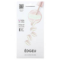 Корейская декоративная косметика Edgeu, Perfect Gel Nail Wraps, ENA144, Mirror Pink Beige, 16 Piece Strips Set