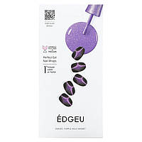 Корейская декоративная косметика Edgeu, Perfect Gel Nail Wraps, ENA322, Purple Hole Magnet, 16 Piece Strips