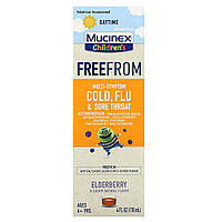 Mucinex, Children's, FreeFrom Multi-Symptom Cold, Flu & Sore Throat, Daytime, Ages 6+ Yrs, Elderberry and