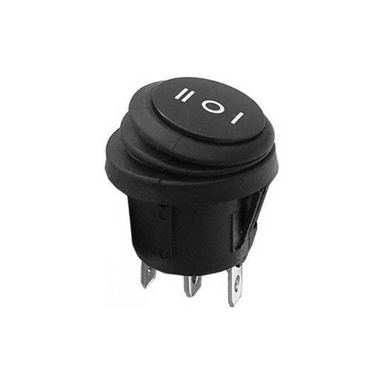 Перемикач Daier KCD1-5-103W BK, ON-OFF-ON, 3pin, 6A 250VAC, без підсвітки