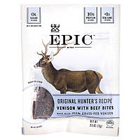 Мясные снеки Epic Bar, Bites, Venison Steak with Beef, 2.5 oz (71 g) Доставка від 14 днів - Оригинал