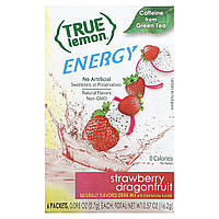 True Citrus, True Lemon, Energy, Strawberry Dragonfruit, 6 Packets, 0.095 oz (2.7 g) Each Доставка від 14 днів