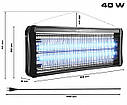 Вулична інсектицидна лампа знищувач комах Vayox IK-40W до 180 кв.м., фото 3