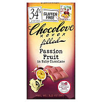 Шоколад Chocolove, Filled Passion Fruit in Ruby Chocolate Bar, 34% Cocoa, 3.2 oz (90 g) Доставка від 14 днів -