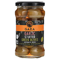 Оливки Gaea, Garlic Stuffed Green Olives, 10.4 oz (295 g) Доставка від 14 днів - Оригинал